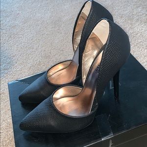 Sexy black high heels.